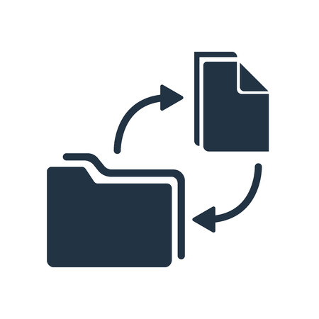 Folder icon vector isolated on white background, Folder transparent signのイラスト素材