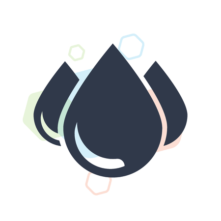 Drop icon vector isolated on white background for your web and mobile app design, Drop logo conceptのイラスト素材