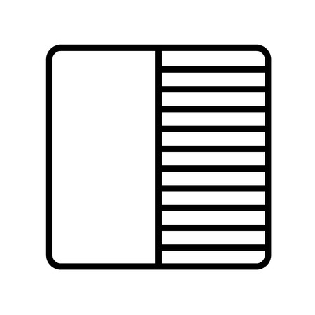 Shade icon vector isolated on white background, Shade transparent sign , line or linear design elements in outline styleのイラスト素材