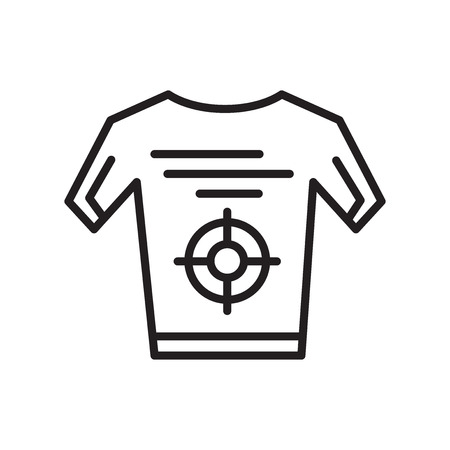Shirt icon vector isolated on white background, Shirt transparent sign , line or linear design elements in outline styleのイラスト素材