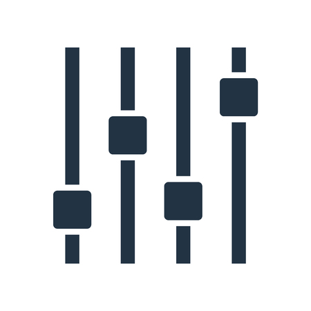 Equalizer icon vector isolated on white background, Equalizer transparent signのイラスト素材