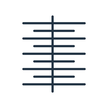 Horizontal alignment icon vector isolated on white background, Horizontal alignment transparent signのイラスト素材