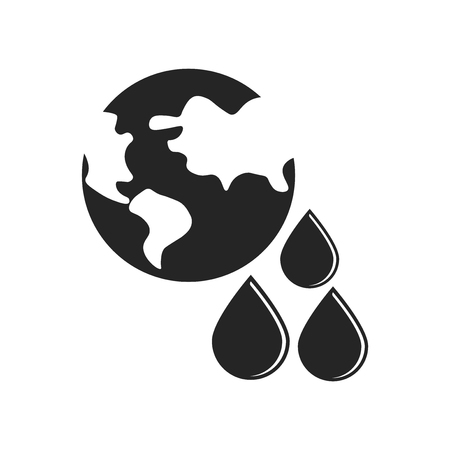 Oil planet icon vector isolated on white background for your web and mobile app design, Oil planet logo conceptのイラスト素材