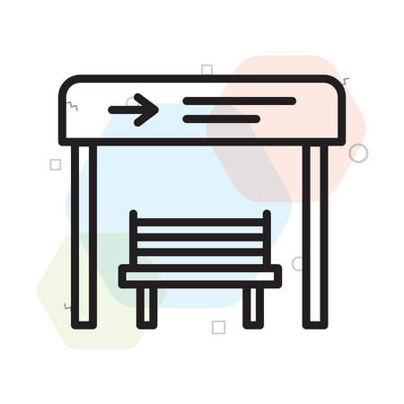 Train station icon vector isolated on white background for your web and mobile app design, Train station logo conceptのイラスト素材