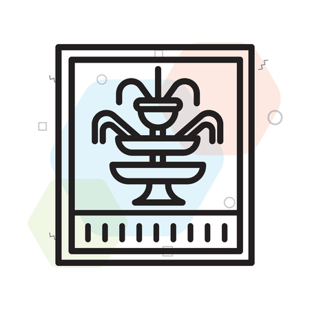 Fountain icon vector isolated on white background for your web and mobile app design, Fountain logo conceptのイラスト素材