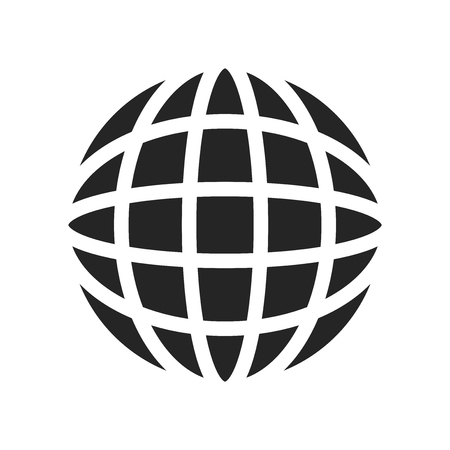 Earth icon vector isolated on white background for your web and mobile app design, Earth logo conceptのイラスト素材