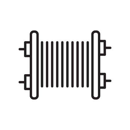 Filament icon vector isolated on white background, Filament transparent sign , line or linear design elements in outline styleのイラスト素材