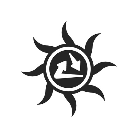 Solar recycle icon vector isolated on white background for your web and mobile app design, Solar recycle logo conceptのイラスト素材