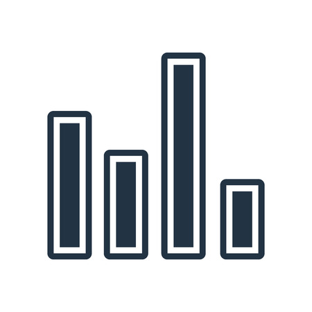 Statistics icon vector isolated on white background, Statistics transparent signのイラスト素材