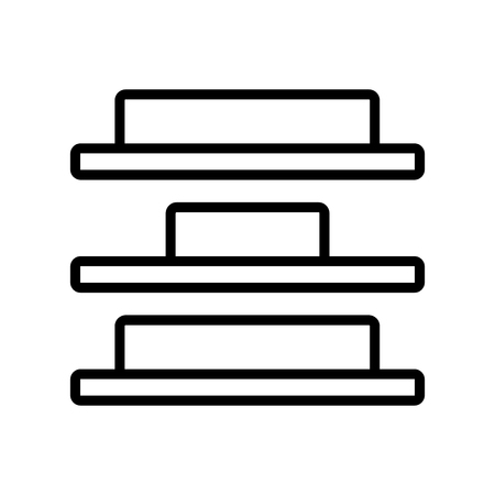 Alignment icon vector isolated on white background, Alignment transparent sign , line or linear design elements in outline styleのイラスト素材