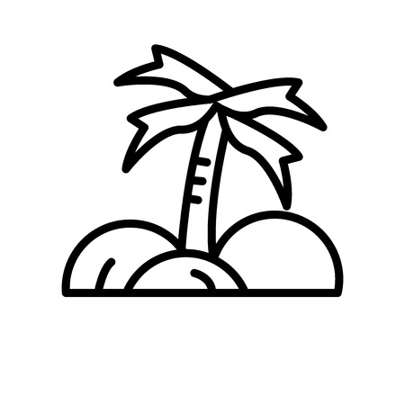 Oasis icon vector isolated on white background, Oasis transparent sign , line or linear design elements in outline styleのイラスト素材