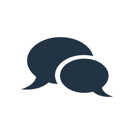 Chat icon vector isolated on white background, Chat transparent signのイラスト素材