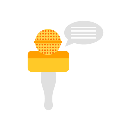 Microphone icon vector isolated on white background for your web and mobile app design, Microphone logo conceptのイラスト素材