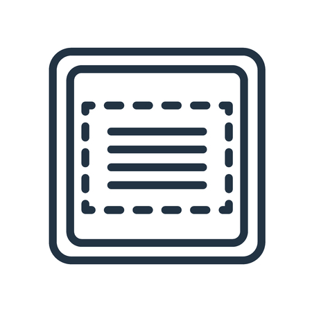 Text Box icon vector isolated on white background, Text Box transparent signのイラスト素材