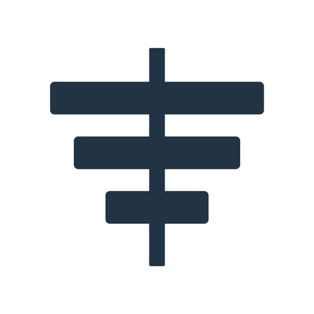 Center alignment icon vector isolated on white background, Center alignment transparent signのイラスト素材