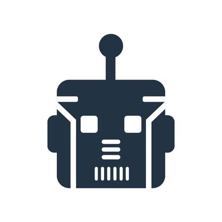 Robot icon vector isolated on white background, Robot transparent signのイラスト素材
