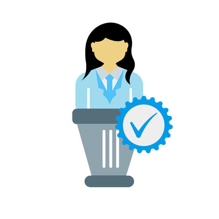 Politician icon vector isolated on white background for your web and mobile app design, Politician logo conceptのイラスト素材