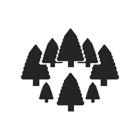 Forest icon vector isolated on white background for your web and mobile app design, Forest logo conceptのイラスト素材