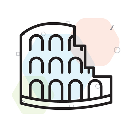 Colosseum icon vector isolated on white background for your web and mobile app design, Colosseum logo conceptのイラスト素材