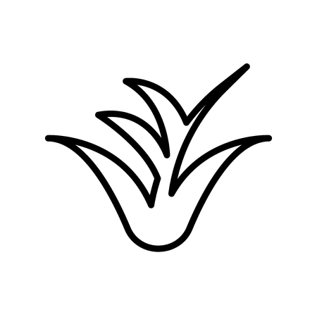 Plant icon vector isolated on white background, Plant transparent sign , line or linear design elements in outline styleのイラスト素材