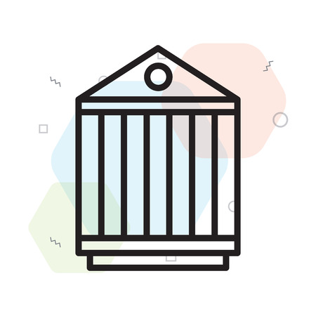 Pantheon icon vector isolated on white background for your web and mobile app design, Pantheon logo conceptのイラスト素材