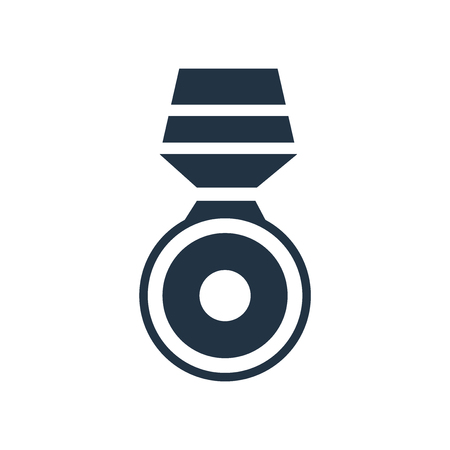 Medal icon vector isolated on white background, Medal transparent signのイラスト素材