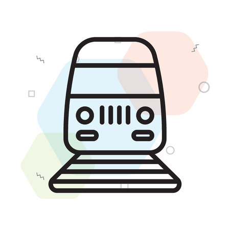 Train icon vector isolated on white background for your web and mobile app design, Train logo conceptのイラスト素材