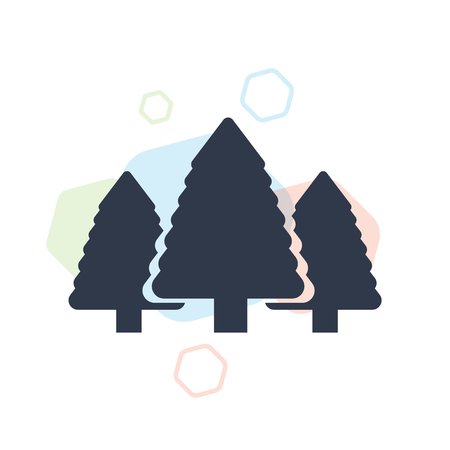 Christmas trees icon vector isolated on white background for your web and mobile app design, Christmas trees logo conceptのイラスト素材