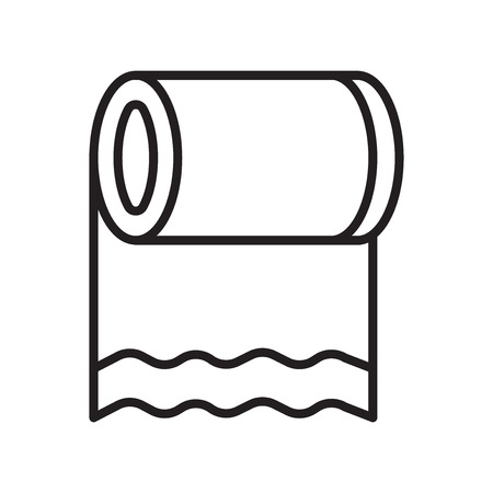 Roll icon vector isolated on white background, Roll transparent sign , line or linear design elements in outline styleのイラスト素材