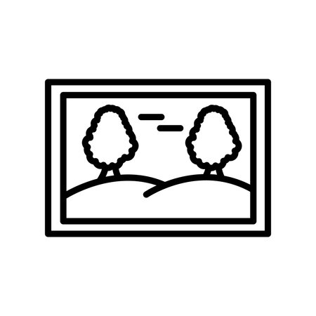 Landscape icon vector isolated on white background, Landscape transparent sign , line or linear...