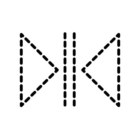 Reflect icon vector isolated on white background, Reflect transparent sign , line or linear design elements in outline styleのイラスト素材