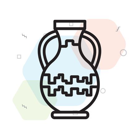 Vase icon vector isolated on white background for your web and mobile app design, Vase logo conceptのイラスト素材