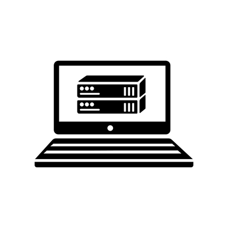 PC storage icon vector isolated on white background for your web and mobile app design, PC storage logo conceptのイラスト素材