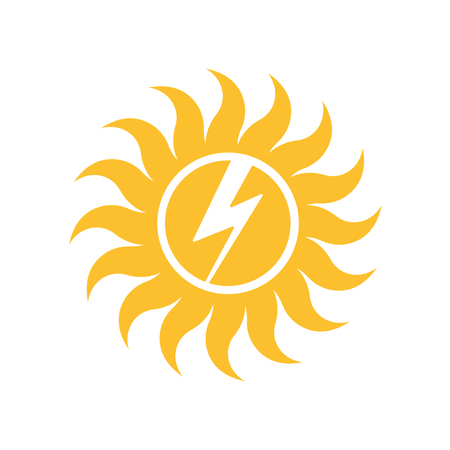 Sun icon vector isolated on white background for your web and mobile app design, Sun logo conceptのイラスト素材