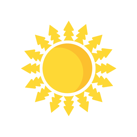 sun icon vector isolated on white background for your web and mobile app design, sun logo conceptのイラスト素材