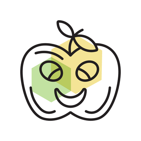 Apple icon vector isolated on white background for your web and mobile app design, Apple logo conceptのイラスト素材