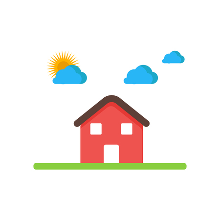 House icon vector isolated on white background for your web and mobile app designのイラスト素材