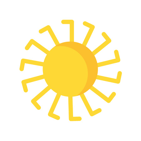 sun icon vector isolated on white background for your web and mobile app design, sun logo conceptのイラスト素材
