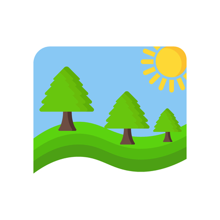 Landscape icon vector isolated on white background for your web and mobile app design, Landscape logo conceptのイラスト素材