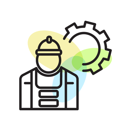 Mechanic icon vector isolated on white background for your web and mobile app design, Mechanic logo conceptのイラスト素材