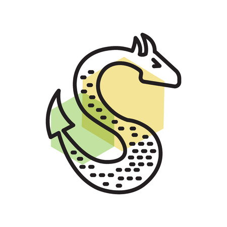 Dragon icon vector isolated on white background for your web and mobile app design, Dragon logo conceptのイラスト素材