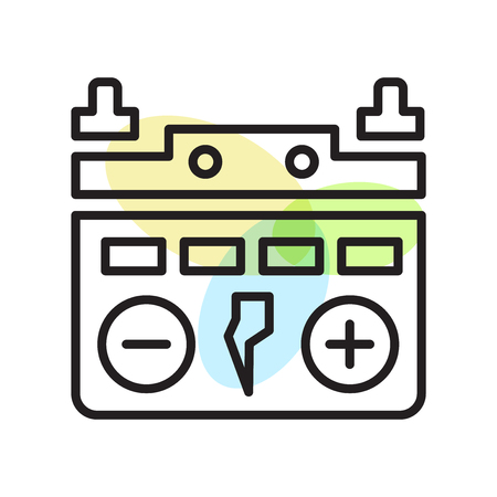 Battery icon vector isolated on white background for your web and mobile app design, Battery logo conceptのイラスト素材