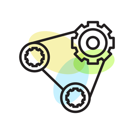 Timing belt icon vector isolated on white background for your web and mobile app design, Timing belt logo conceptのイラスト素材