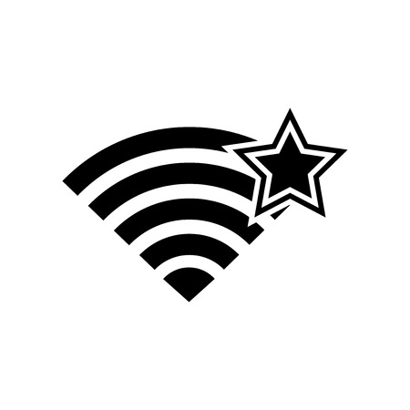 Favorite Wireles Conecction icon vector isolated on white background for your web and mobile app design, Favorite Wireles Conecction logo conceptのイラスト素材
