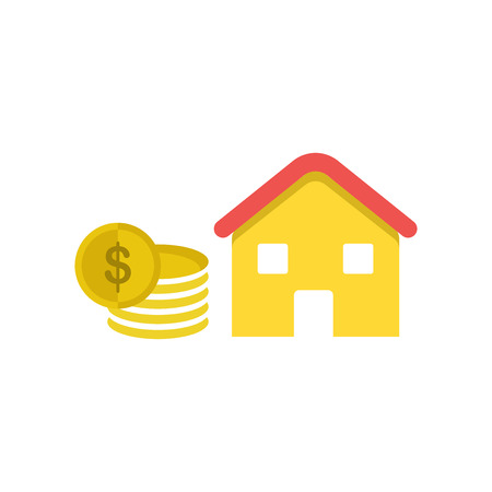 Mortgage icon vector isolated on white background for your web and mobile app design, Mortgage logo conceptのイラスト素材