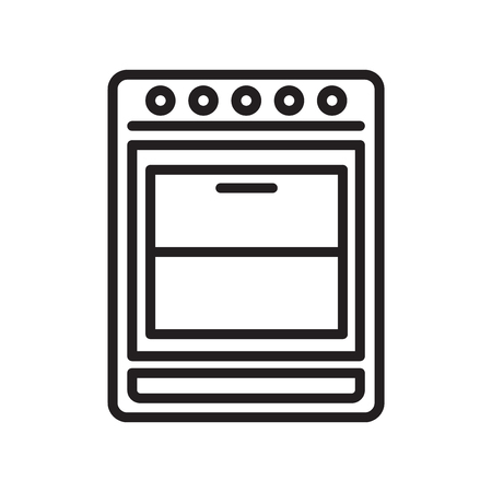Oven icon vector isolated on white background for your web and mobile app design, Oven logo conceptのイラスト素材
