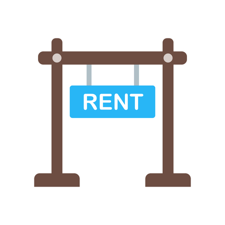 Rent icon vector isolated on white background for your web and mobile app designのイラスト素材