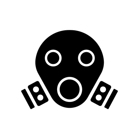 Gas mask icon vector isolated on white background for your web and mobile app design, Gas mask logo conceptのイラスト素材