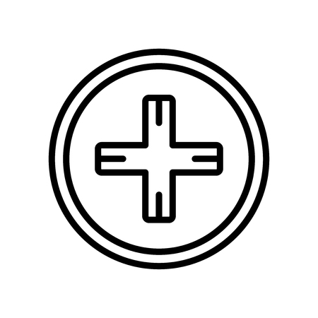 First aid icon vector isolated on white background for your web and mobile app design, First aid logo conceptのイラスト素材