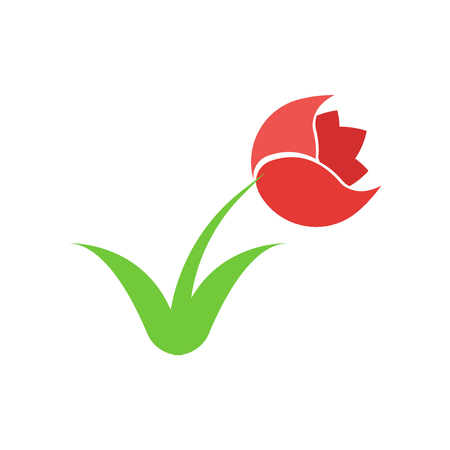 Tulip icon vector isolated on white background for your web and mobile app design, Tulip logo conceptのイラスト素材